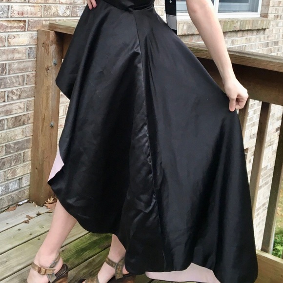 NWTs Black Dramatic High Low Prom Dress - Picture 3 of 11